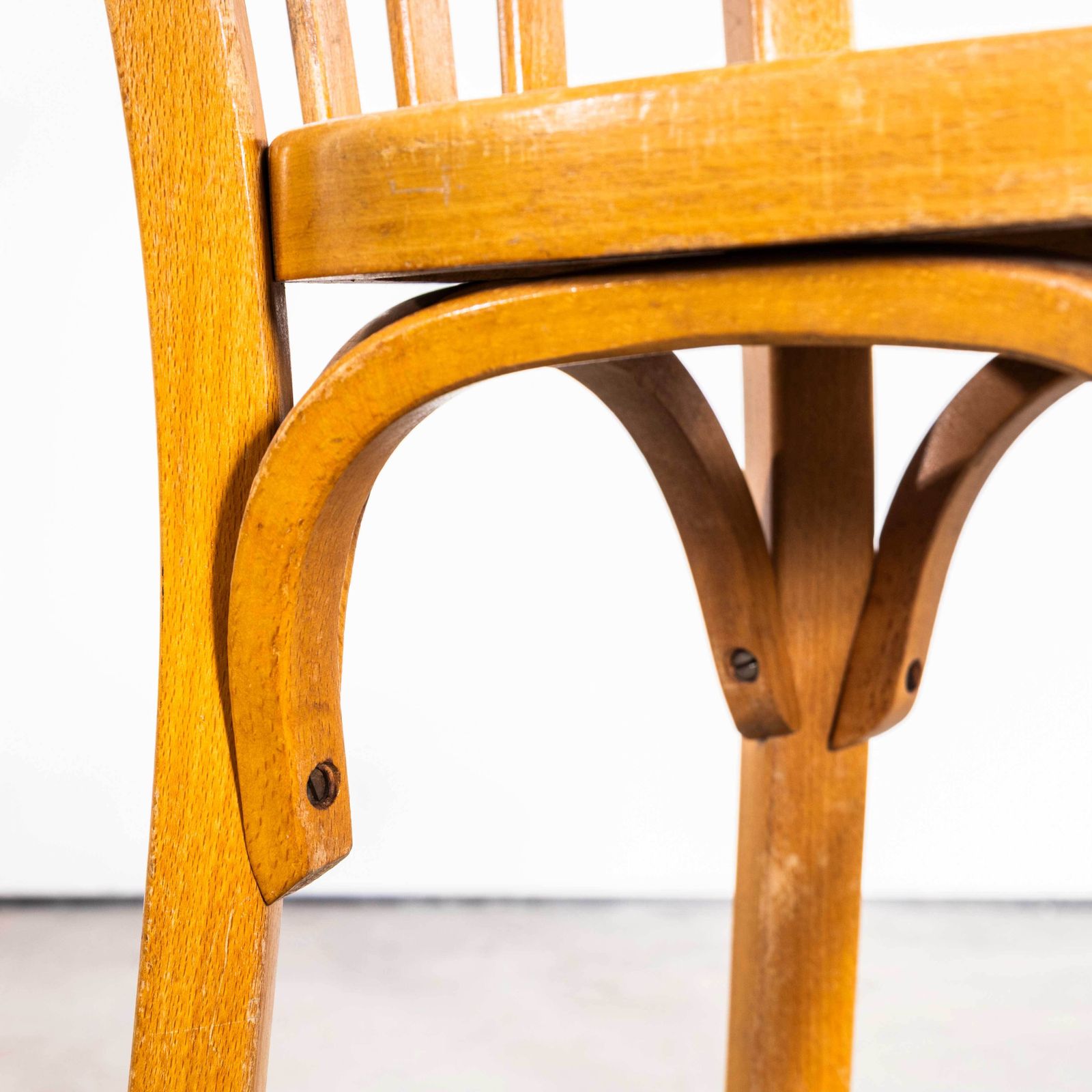 1950’s Baumann Blonde Oak Bentwood Dining Chair – Set Of Four photo for sale
