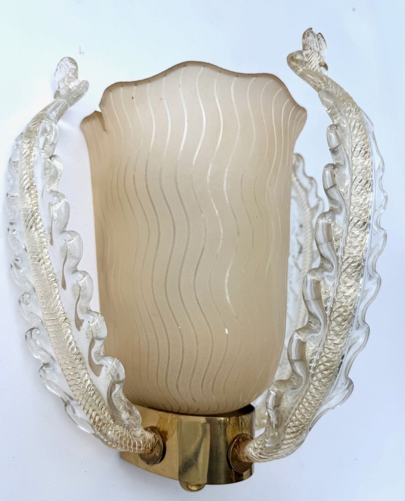 photo furniture A Wonderful Pair Of 1950s Murano Glass And Brass Wall Socnces By Barovier And Toso