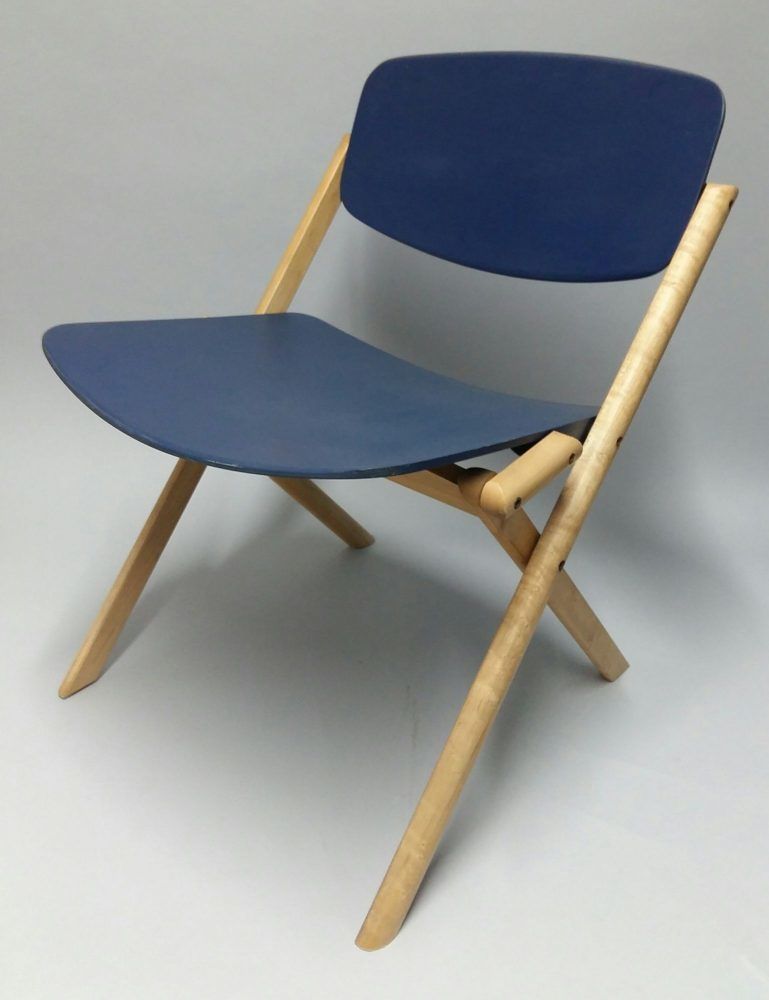 Chaise basse pliante Jean Claude Duboys (1938-1999), vers 1980, édition d'époque
