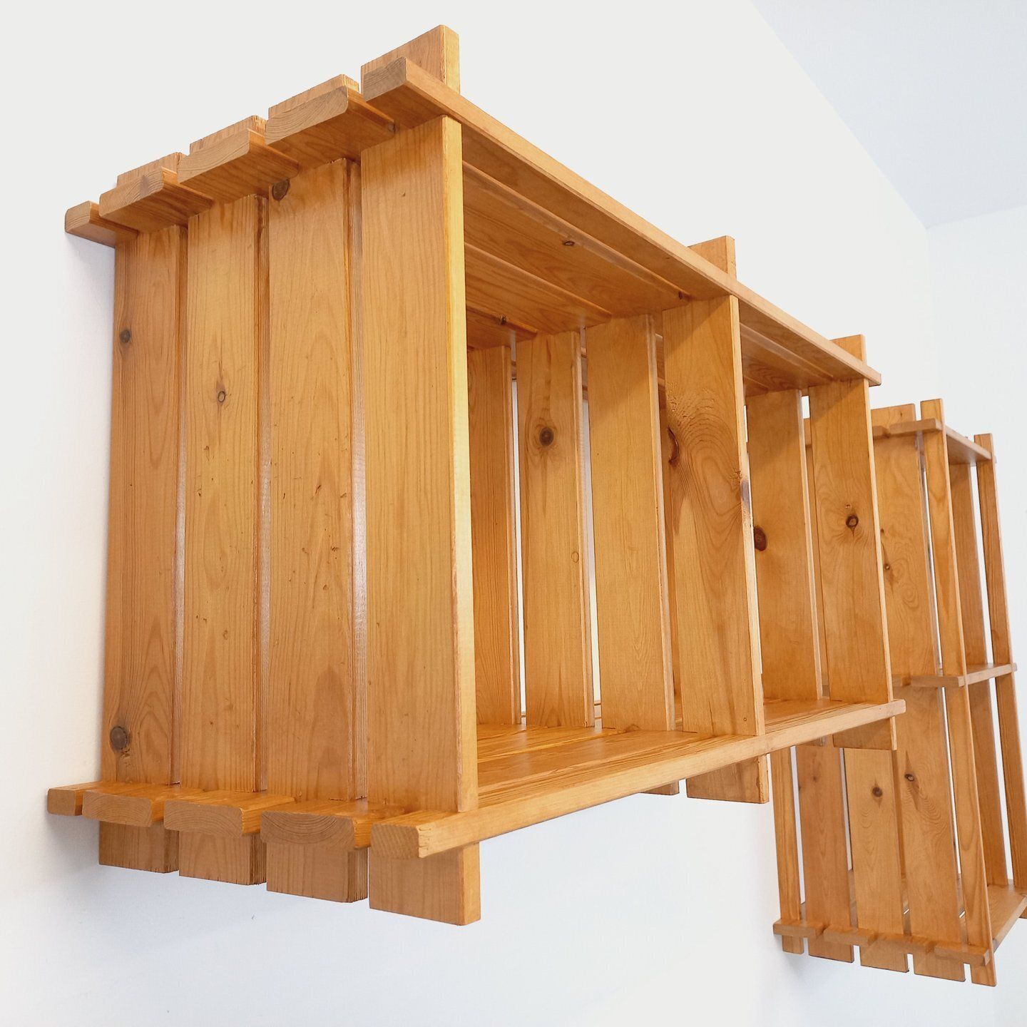 photo furniture Pair Of Pine Wall Shelves, 1980s