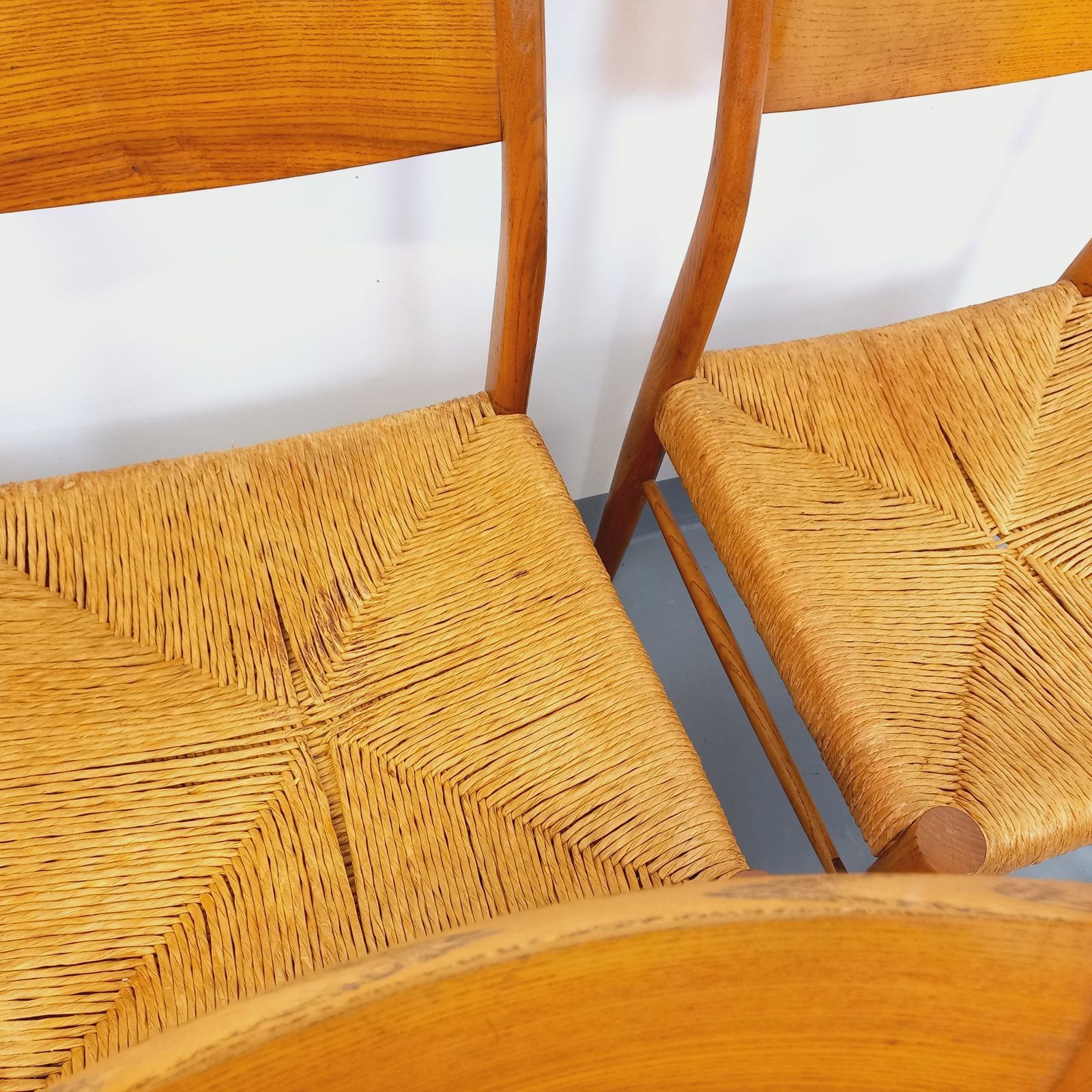photo vinterior 6 Italian Piero Palange & Werther Toffoloni Chairs In Teak And Rope