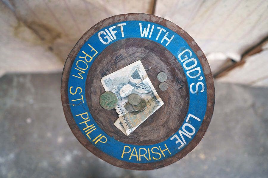 A Mid 20thc Treen Ecclesiastical Donations Tazza Bowl For The Parish Of St Philip C.1930 50