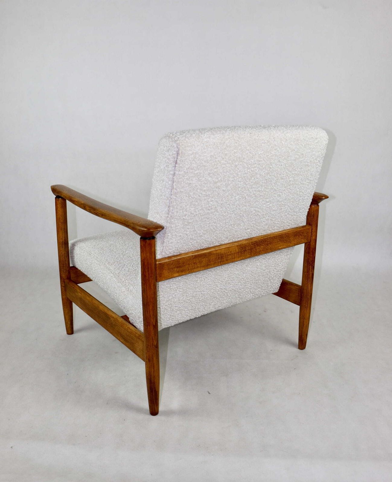 Gfm 142 Armchair, Designed By Edmund Homa From The 70s, White Ivory Boucle   2 Pieces Available photo 515.0