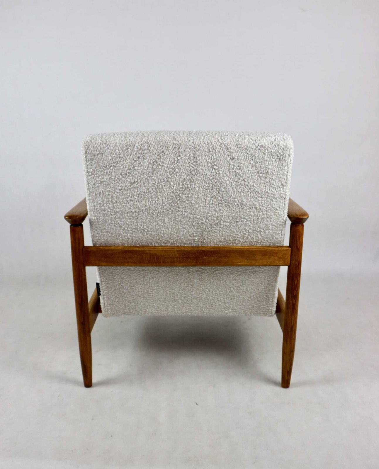 Gfm 142 Armchair, Designed By Edmund Homa From The 70s, White Ivory Boucle   2 Pieces Available photo vinterior