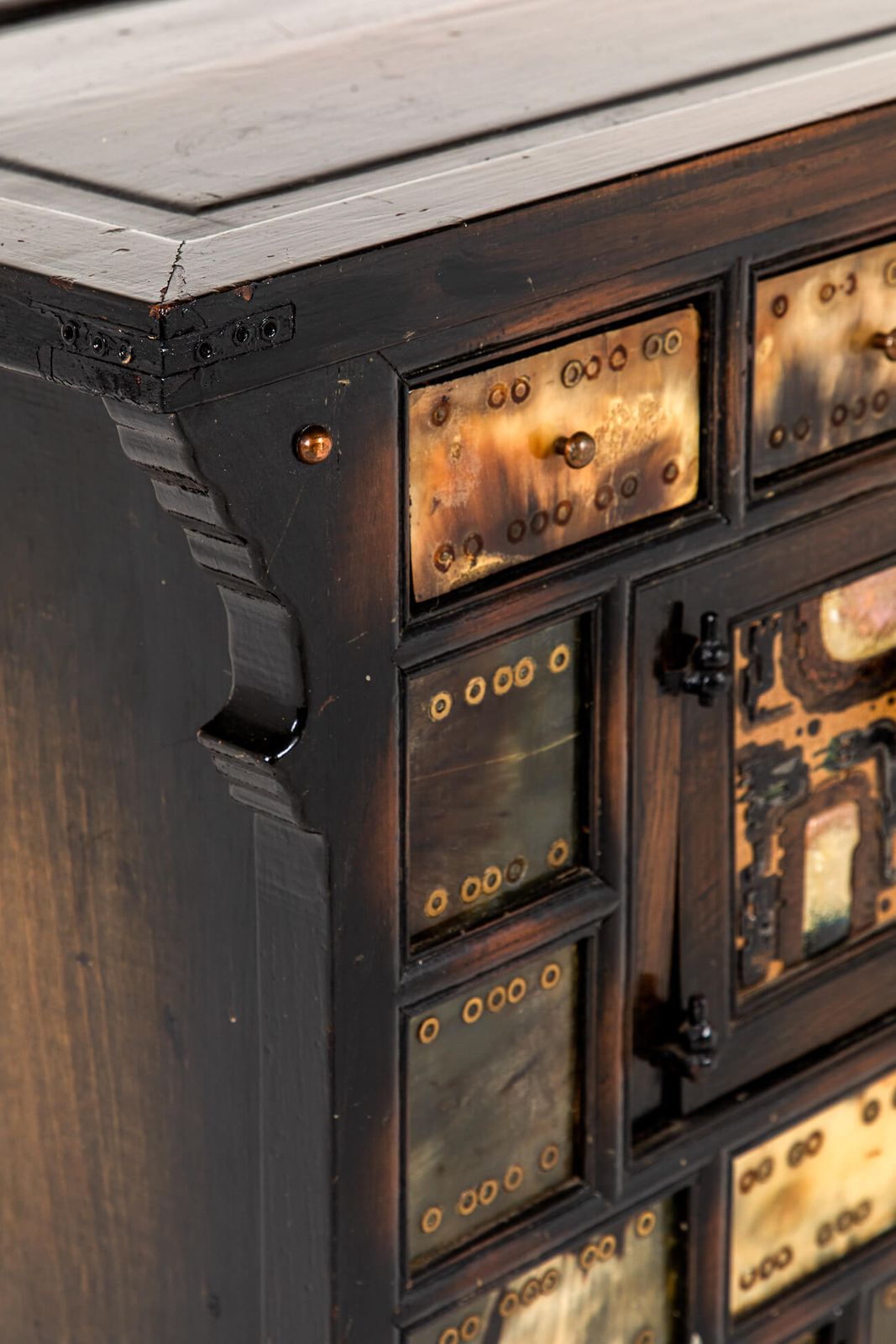 photo buy Pair Of Elm Chinese Apothecary Cabinets