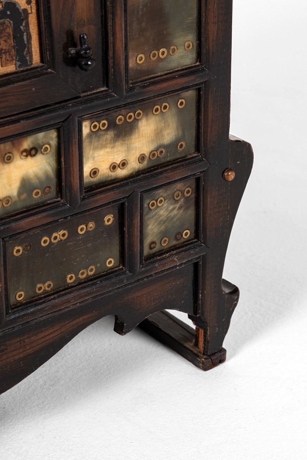 photo vintage Pair Of Elm Chinese Apothecary Cabinets
