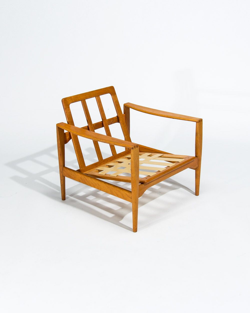 photo for sale Mid Century Lounge Chairs In Oak By Niels Koefoed, Danish Design 1950’s