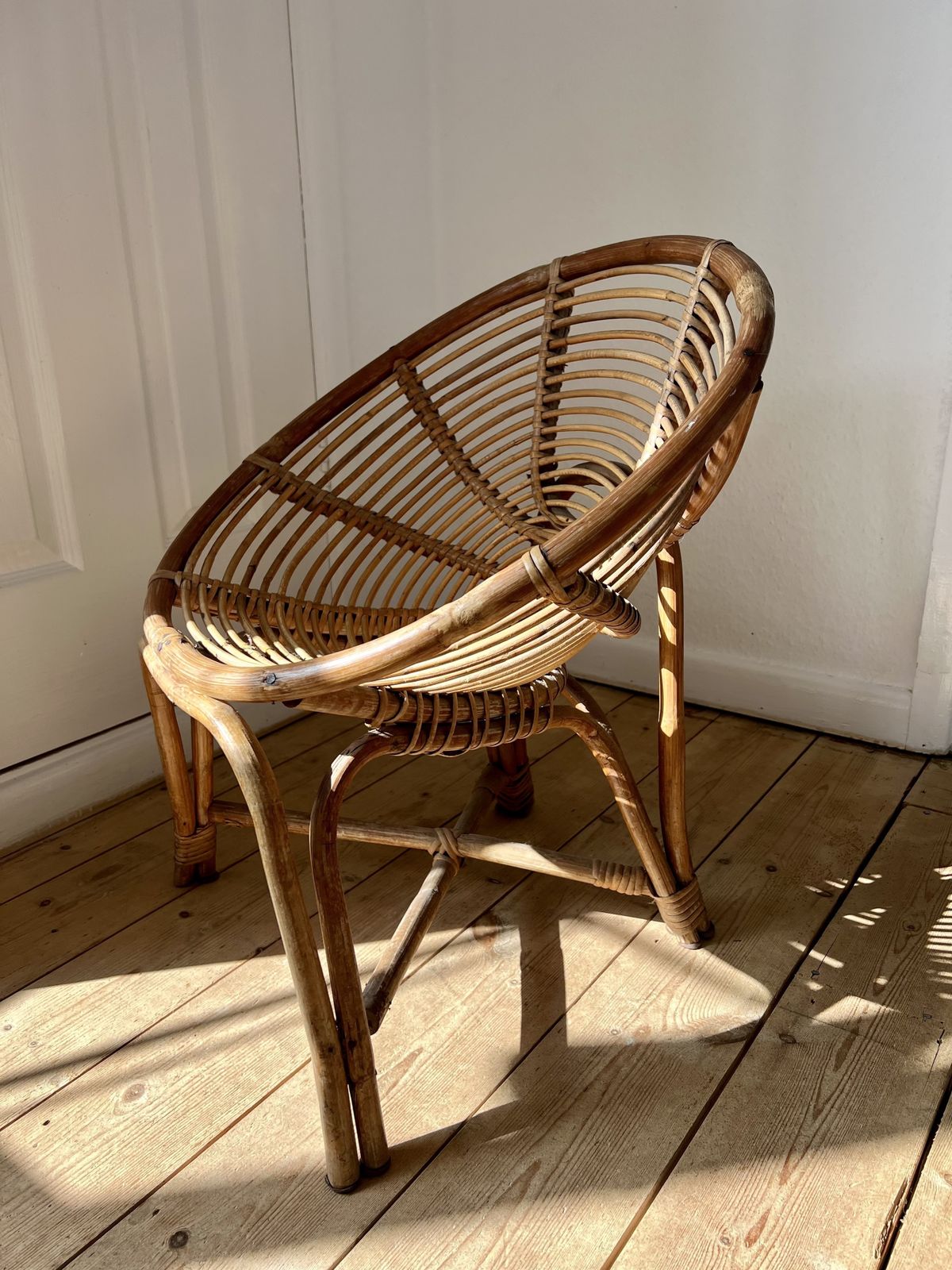 Mid Century Italian Bamboo Hoop Child’s Chair photo for sale