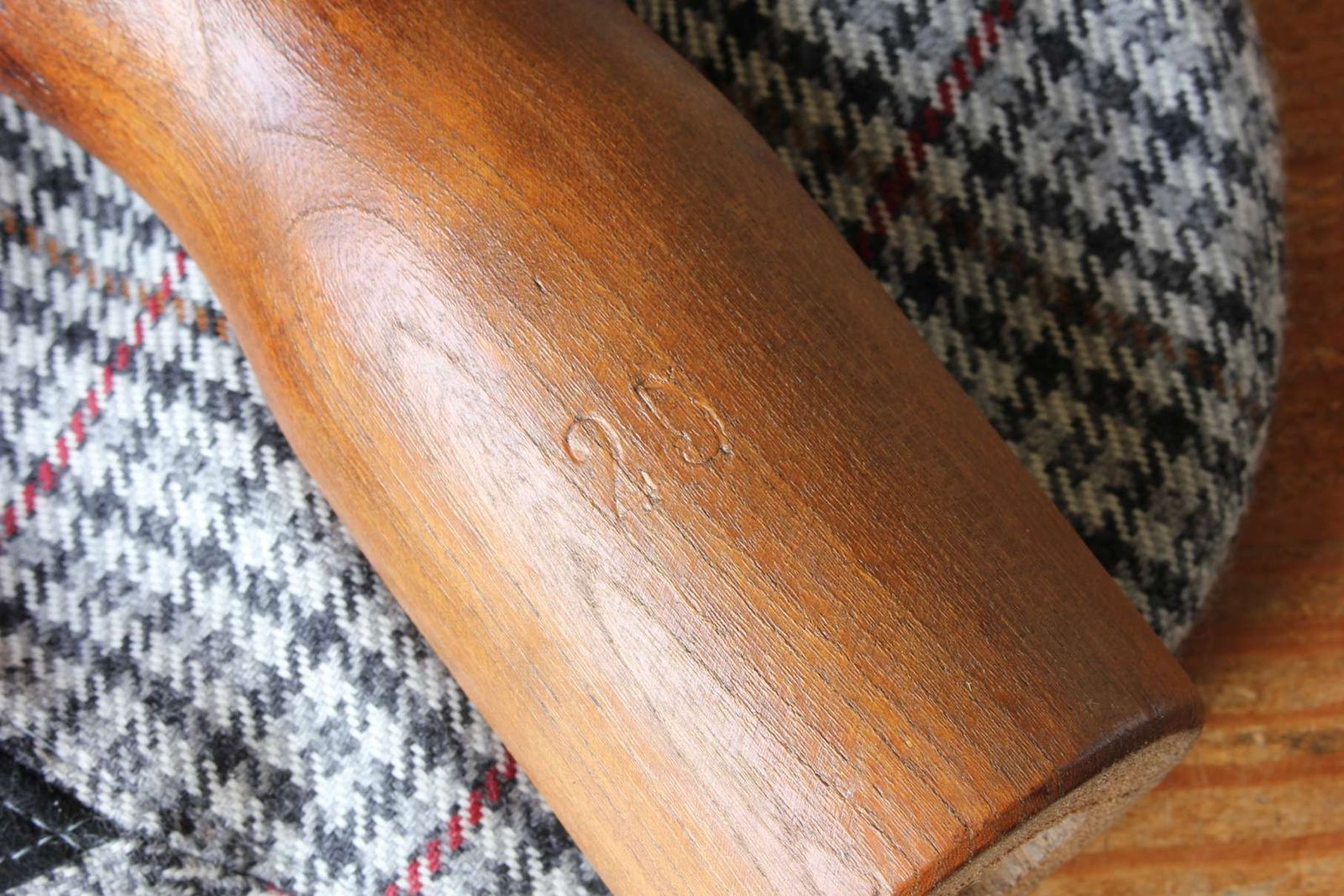 Home Decor Size 25 Hat Block. Small Size French Wood Milliner's Head Display Stand. photo
