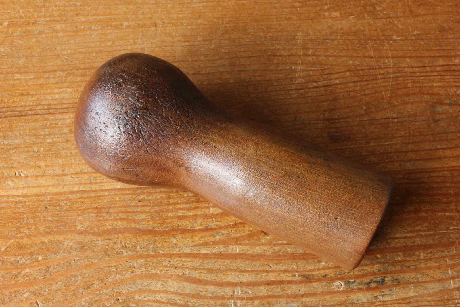 photo vinterior Size 25 Hat Block. Small Size French Wood Milliner's Head Display Stand.