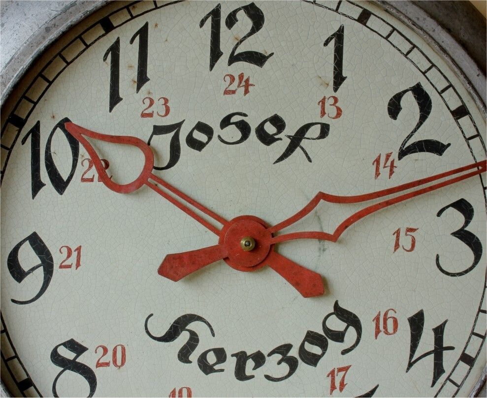 Large Double Sided Josef Herzog Jewellery Shop Clock. Antique Pocket Watch Trade Sign. photo vinterior