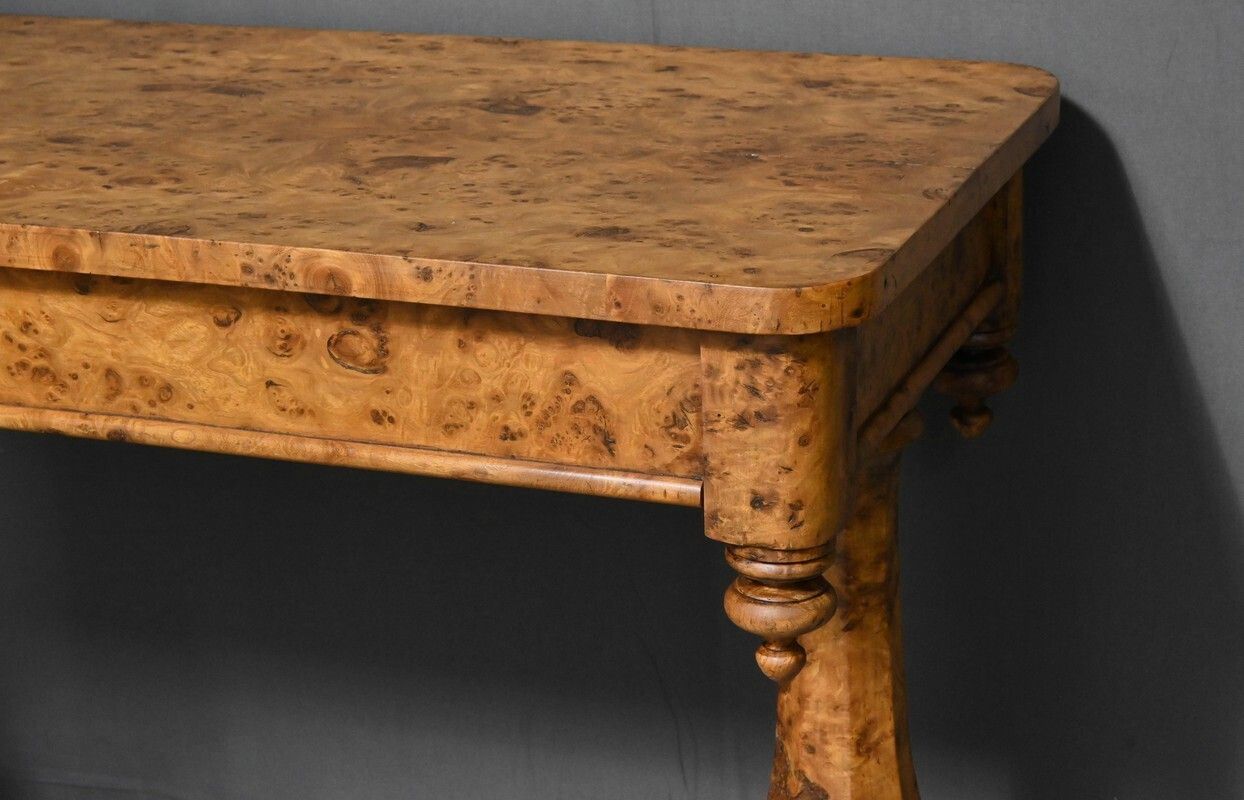 Victorian Amboyna Burl Desk, England – Late 19th Century photo buy