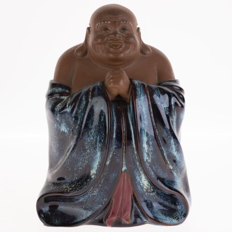 Vintage Chinese Shiwan Mudman Figure Of Laughing Buddha