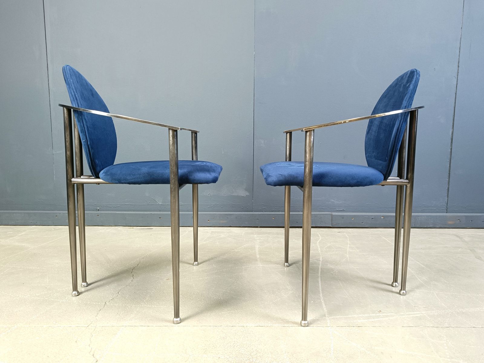 Set Of 6 Postmodern Dining Chairs By Belgochrom, 1980s photo furniture
