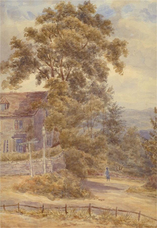 P.K. Ramsay   1918 Watercolour, Village Scene photo furniture