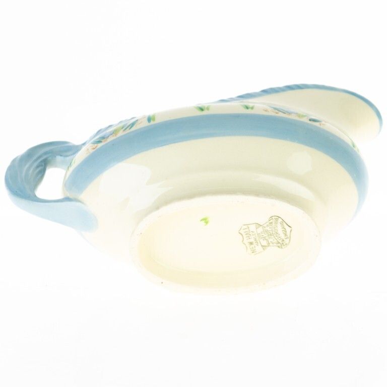 Staffordshire Pottery Ceramic Hand Painted Floral Sauce Boat photo furniture