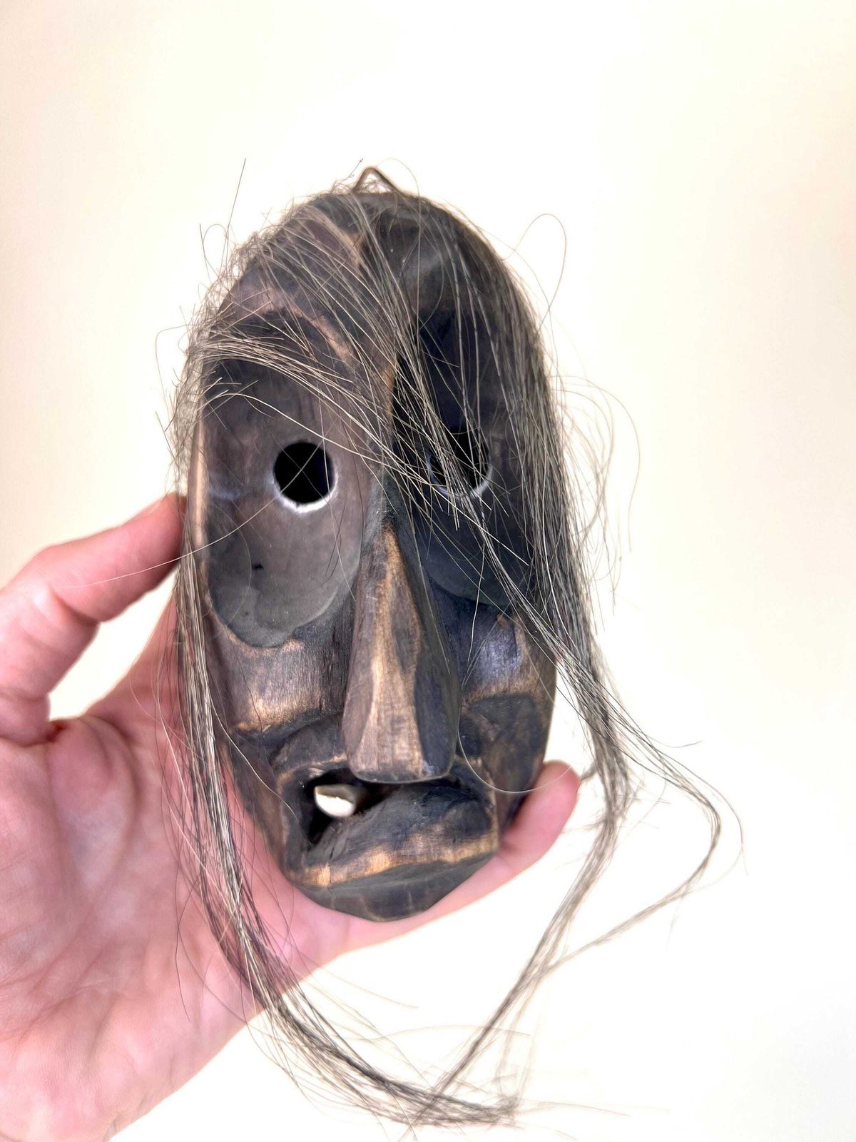 Vintage Swiss Wall Mask, Tschäggättä Mask, Original Lötschentaler Mask, Traditional Wall Mask photo 78.0