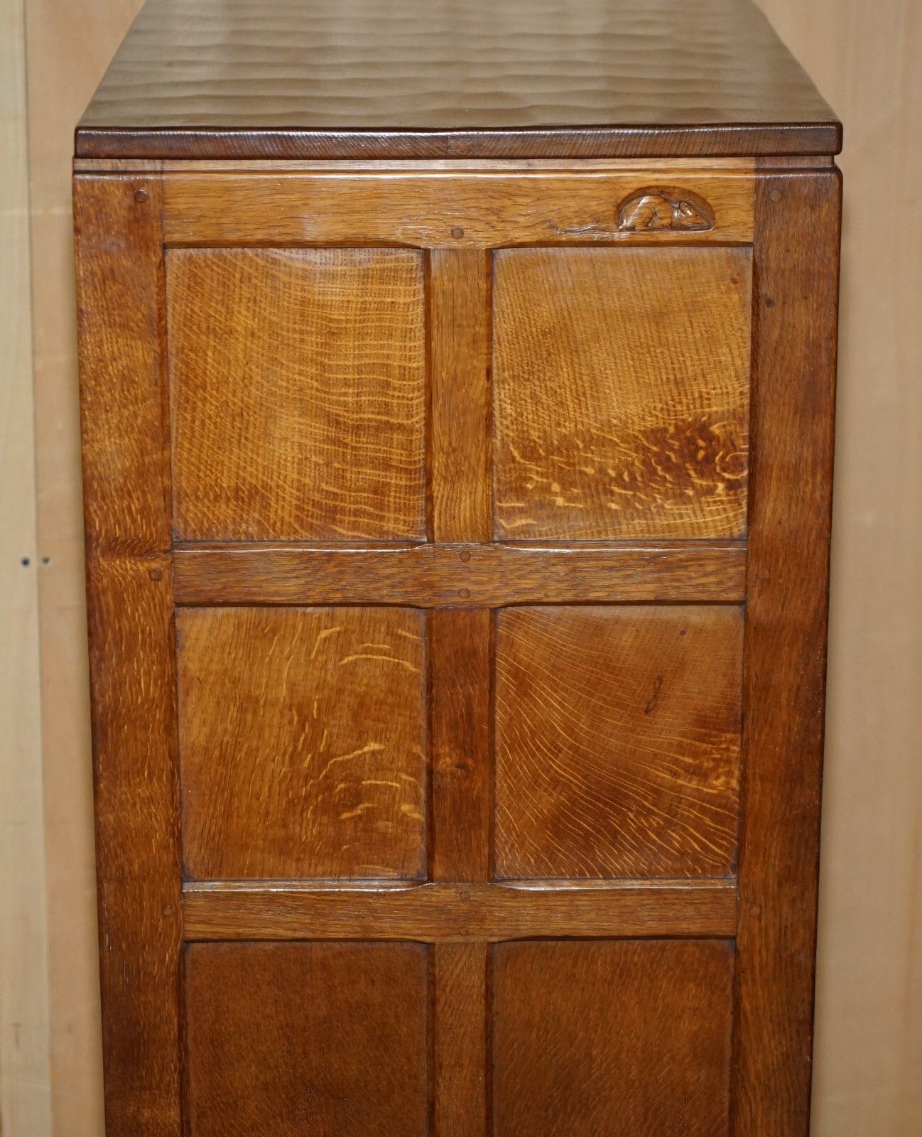 photo buy Collectable 1940's Robert Mouseman Thompson Bureau Desk Drawers Original Receipt