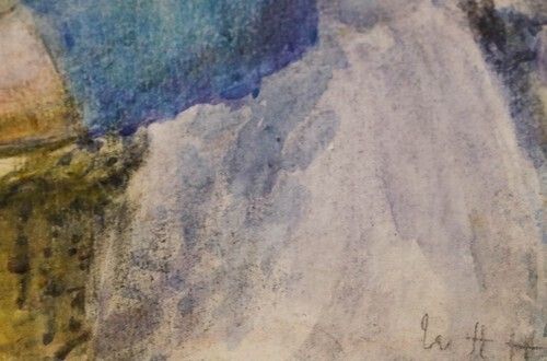 W. H. H   Framed Late 19th Century Watercolour, Lady With The Yellow Neck Scarf photo vinterior