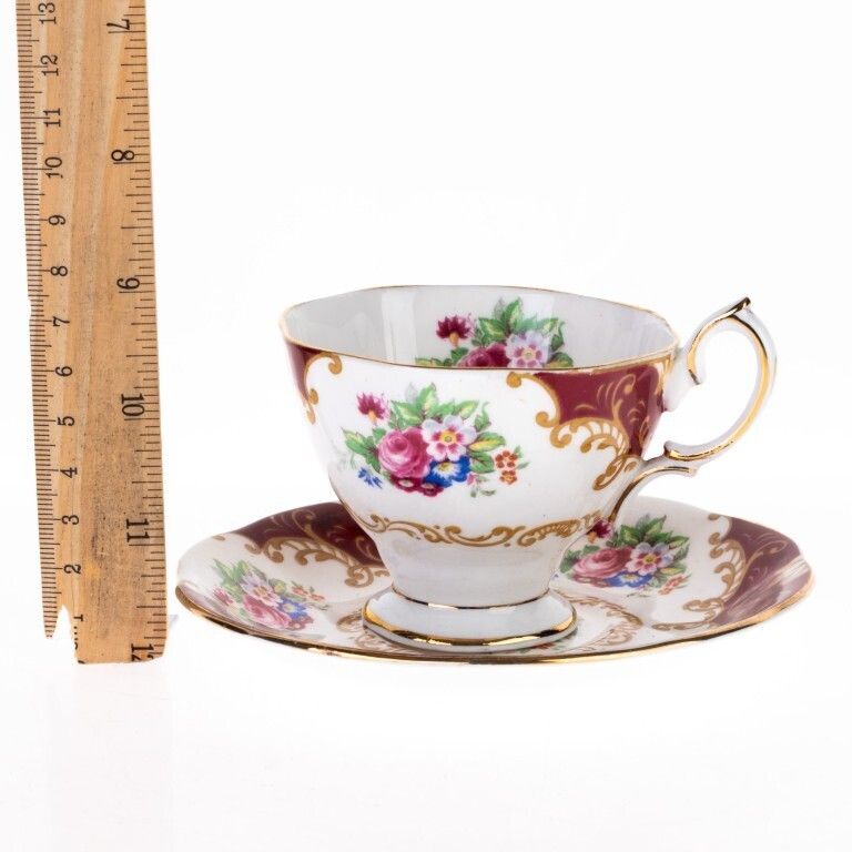 Royal Albert Porcelain Ceramic Floral Teacup With Saucer photo for sale