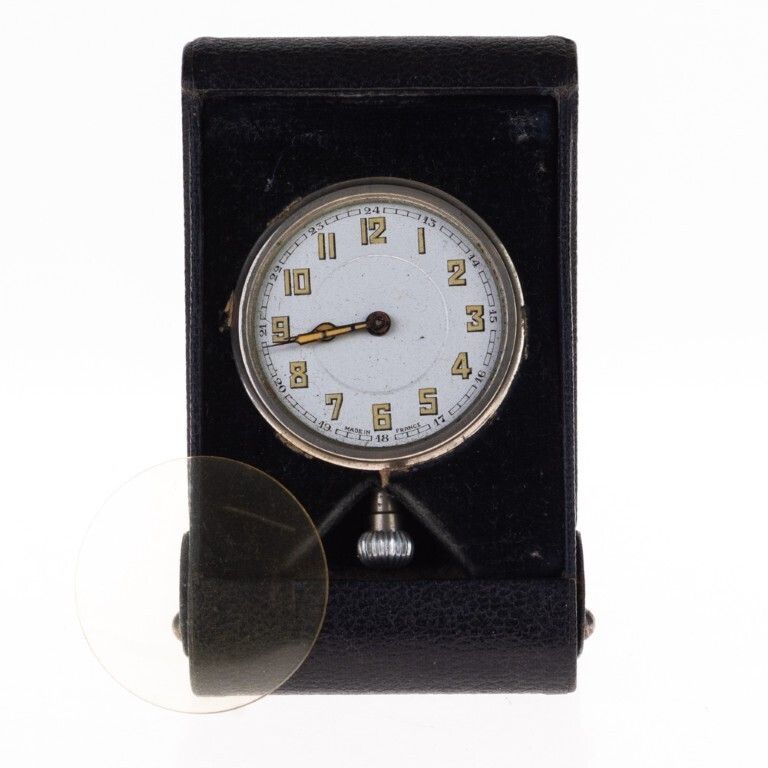 Antique Art Deco French Travelling 8 Day Clock photo for sale