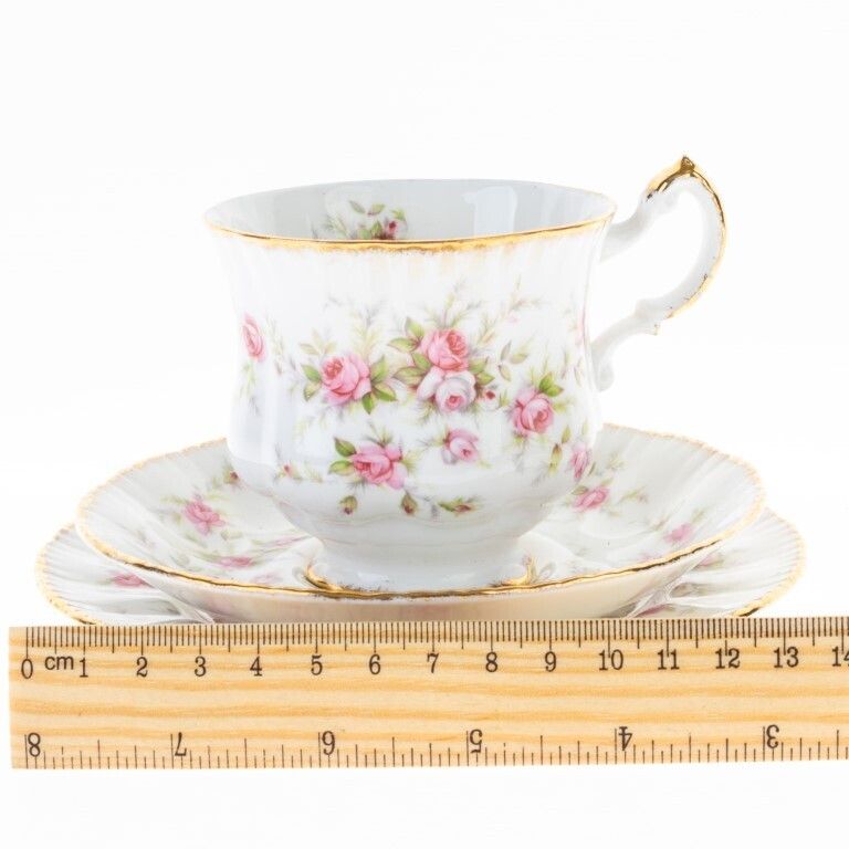 Paragon Gilt Porcelain Ceramic Roses Trio Teacup & Saucers photo Home Decor