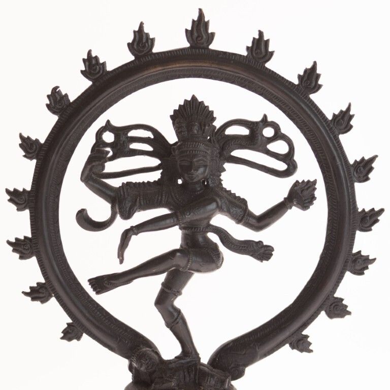 Antique Bronze Hindu God Natarajan Shiva Sculpture Statue photo furniture
