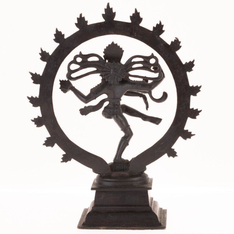 Antique Bronze Hindu God Natarajan Shiva Sculpture Statue photo for sale