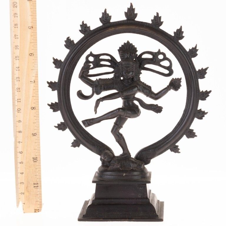 Antique Bronze Hindu God Natarajan Shiva Sculpture Statue photo 125.0