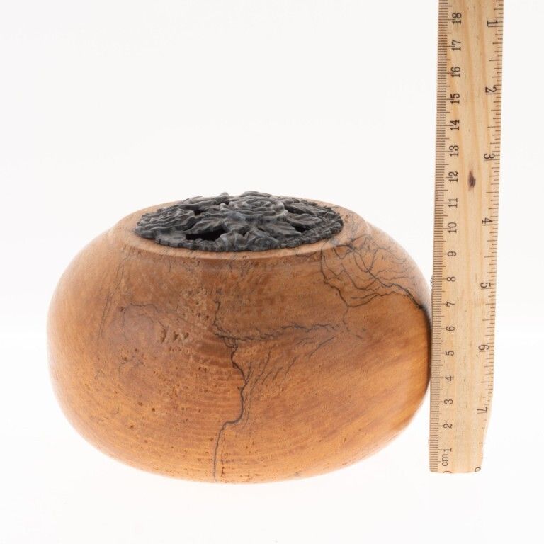 Art Nouveau Style Yew Wooden Vase photo for sale