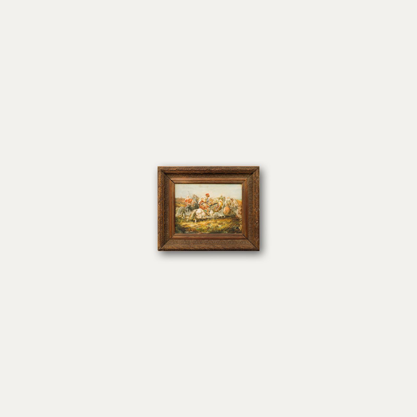 S. Boglioni   Early 20th Century Oil, The Charge photo buy