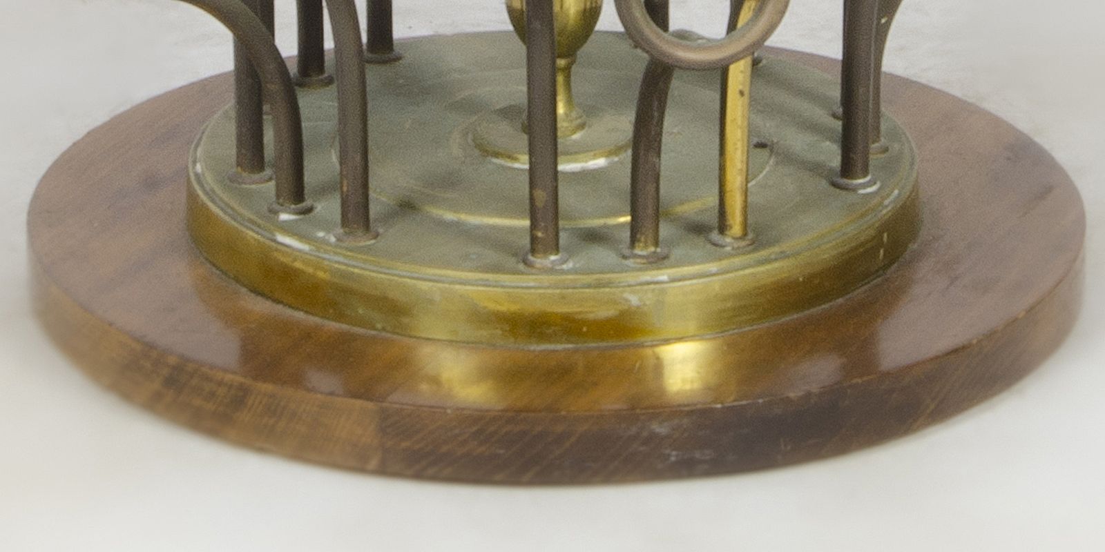 1940s Mid Century Modern Circular Glass Side Table With Bronze Structure, France photo furniture