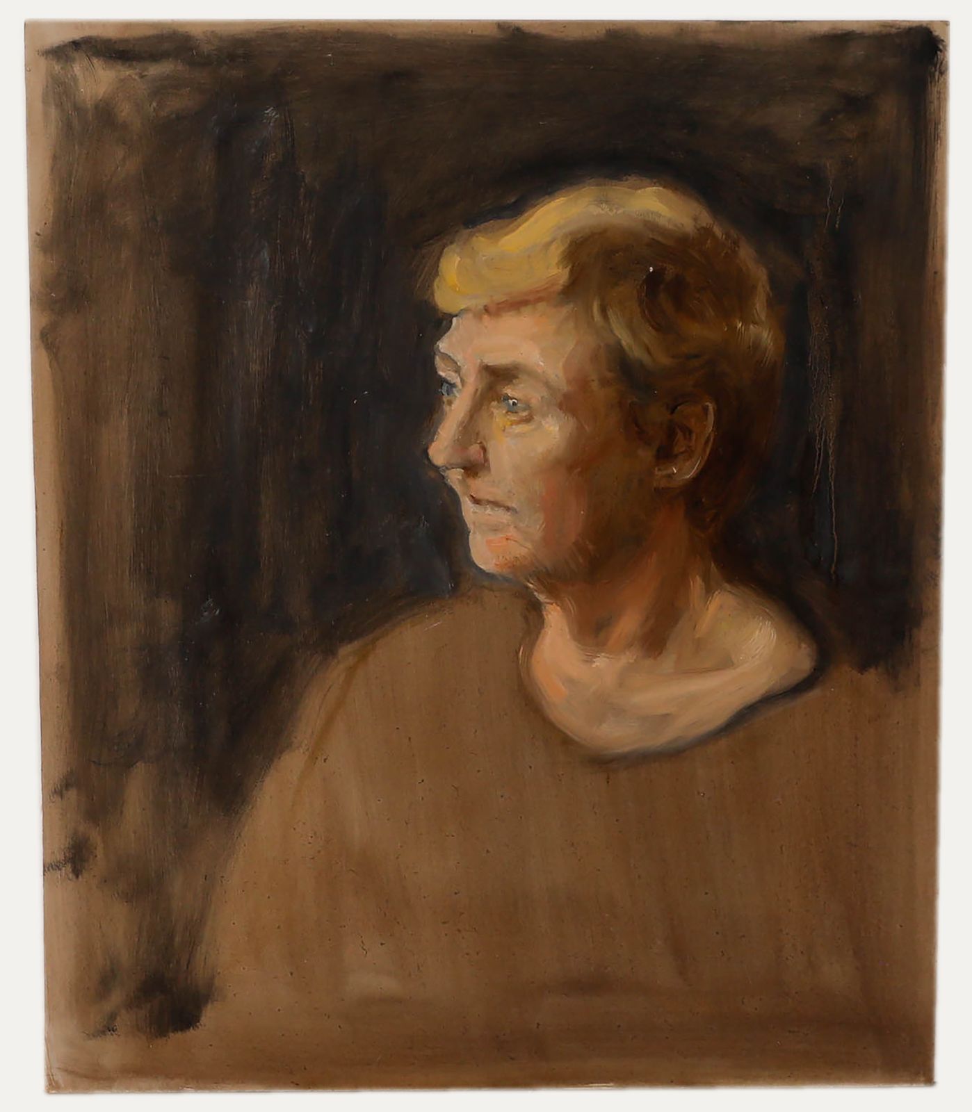 George Weissbort (1928 2013)   20th Century Oil, Woman In Profile photo furniture