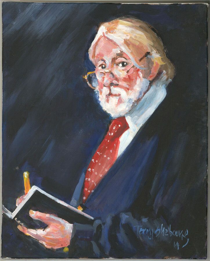 Terry Shelbourne (1930 2020)   2014 Acrylic, Self Portrait photo for sale