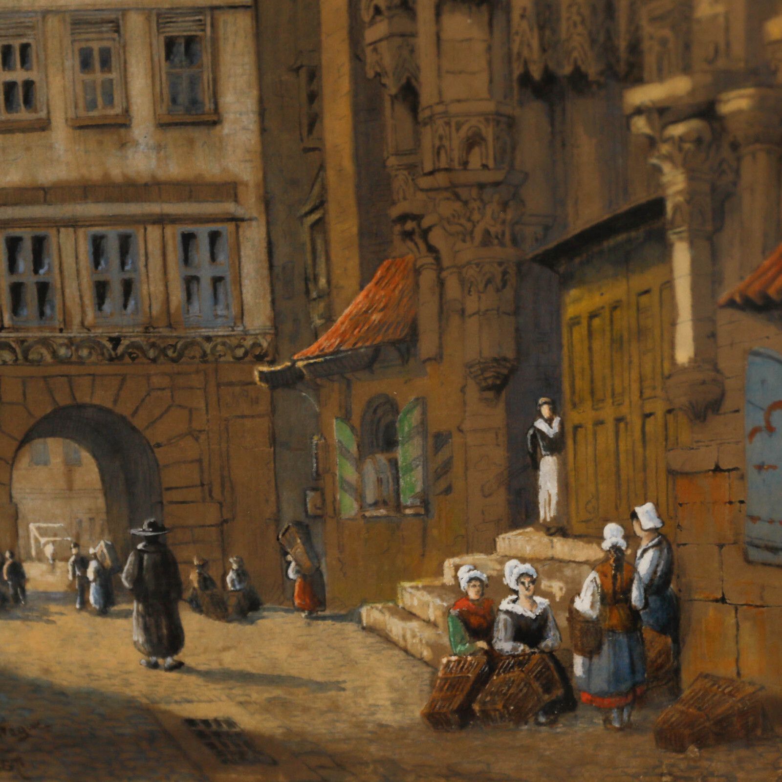 After Samuel Prout   Framed Late 19th Century Watercolour, Thein Church, Prague photo Art