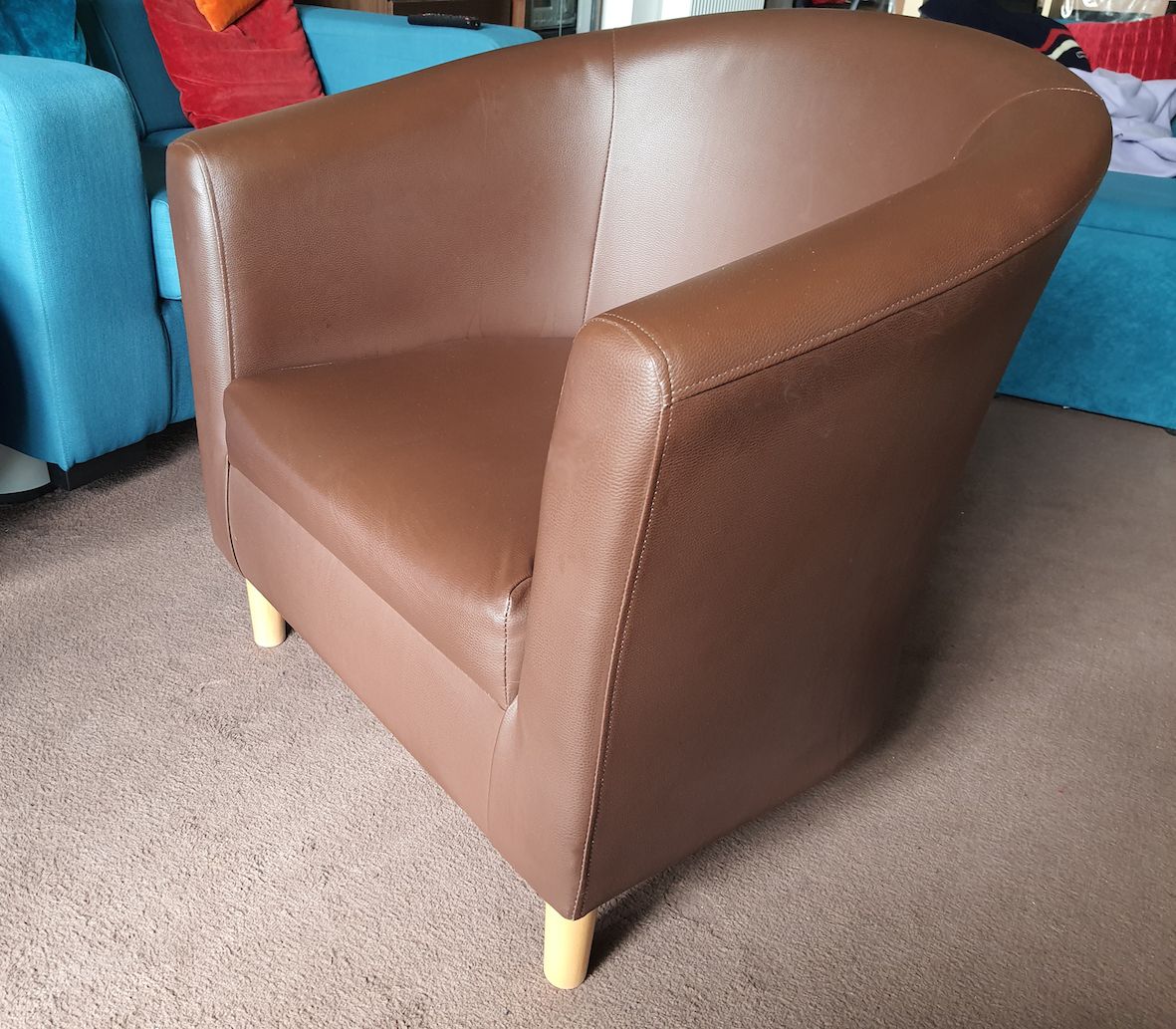 Vintage Late 90s Tub Scandinavian Style Tub Chair photo for sale