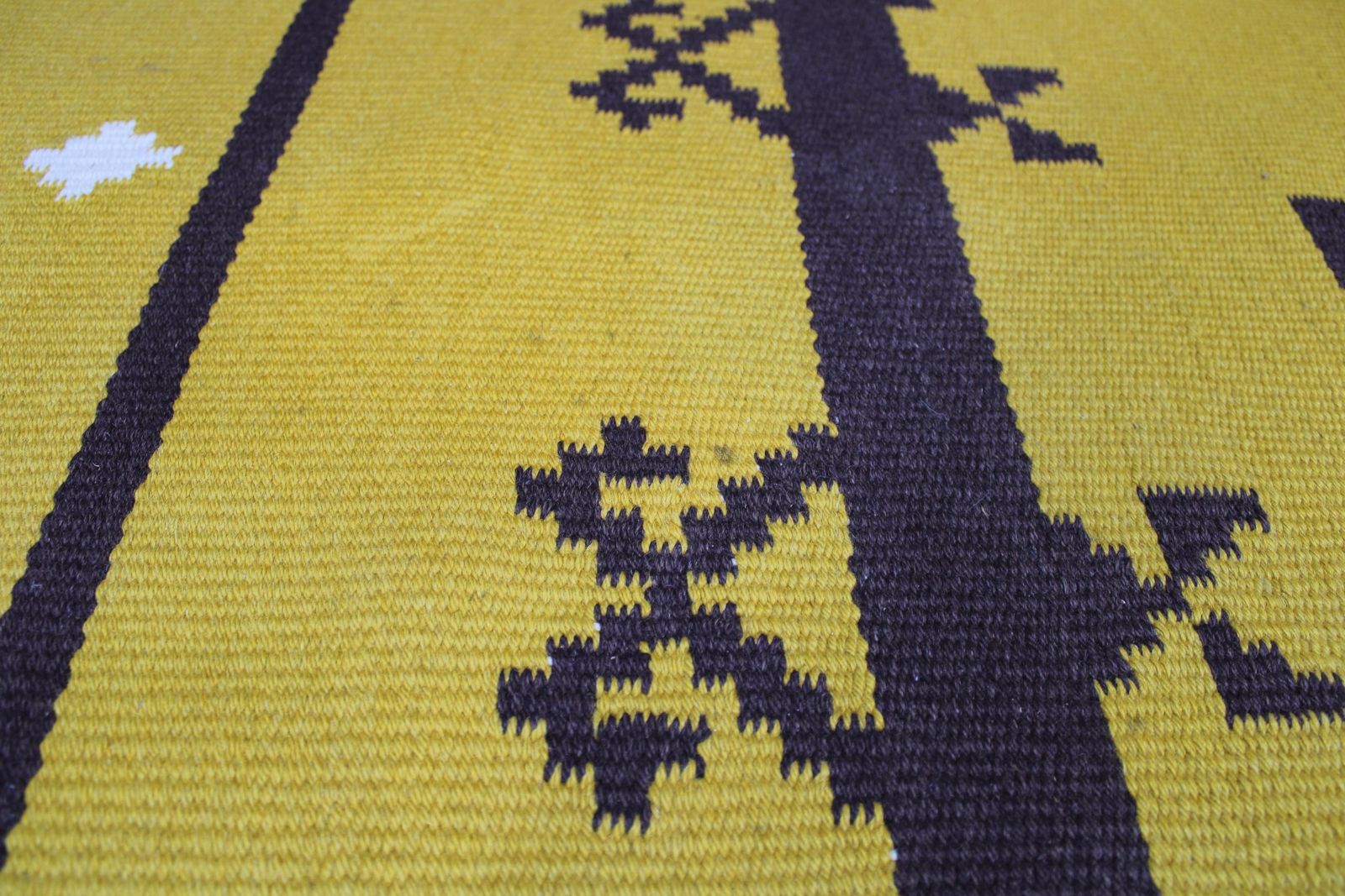 1950s Large Kilim Wool Rug, Czechoslovakia photo vintage