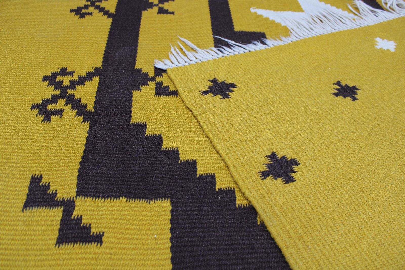 Textiles 1950s Large Kilim Wool Rug, Czechoslovakia photo