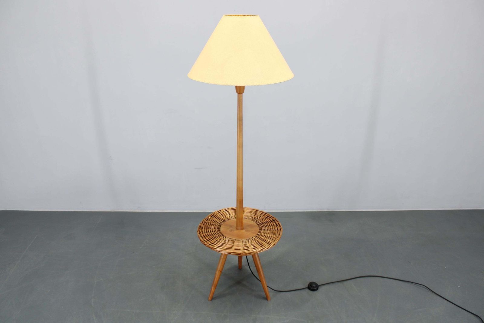 1970s Jan Kalous Wooden Floor Lamp For Uluv, Czechoslovakia photo for sale