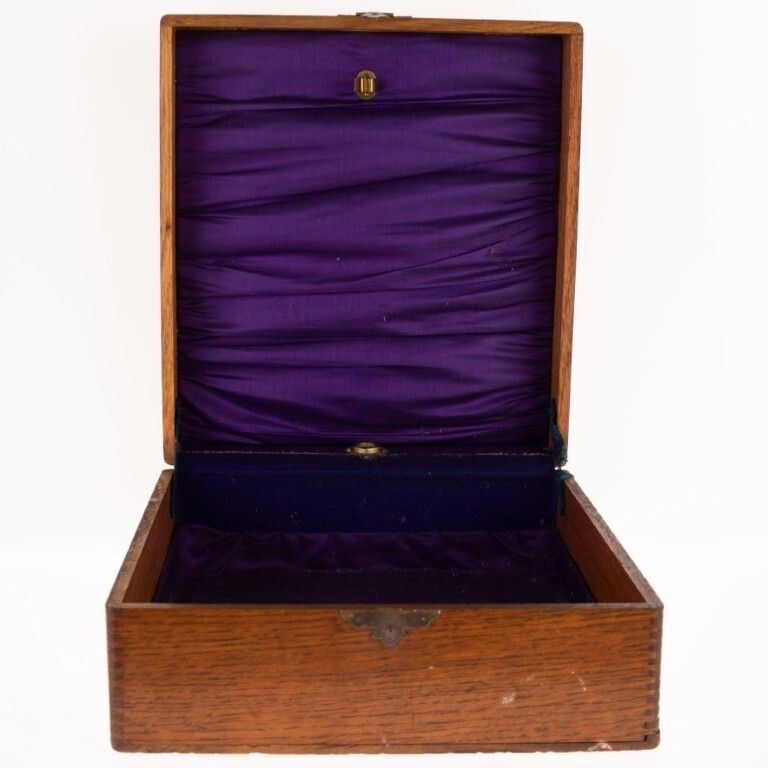 Antique Victorian Catholic Sick Call Exorcism Kit Box photo furniture