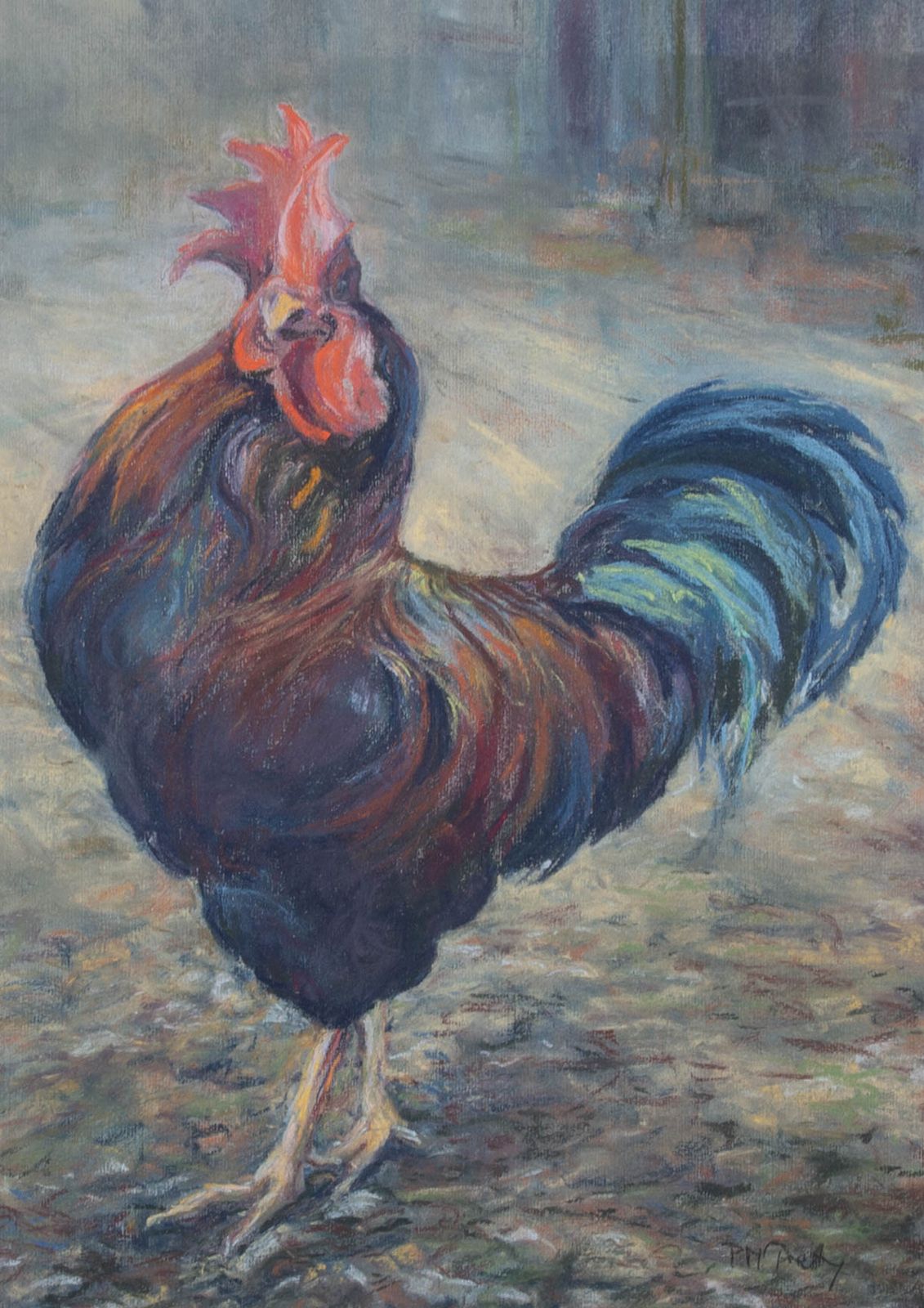P.M. Pretty   20th Century Pastel, Lord Of The Farmyard photo furniture