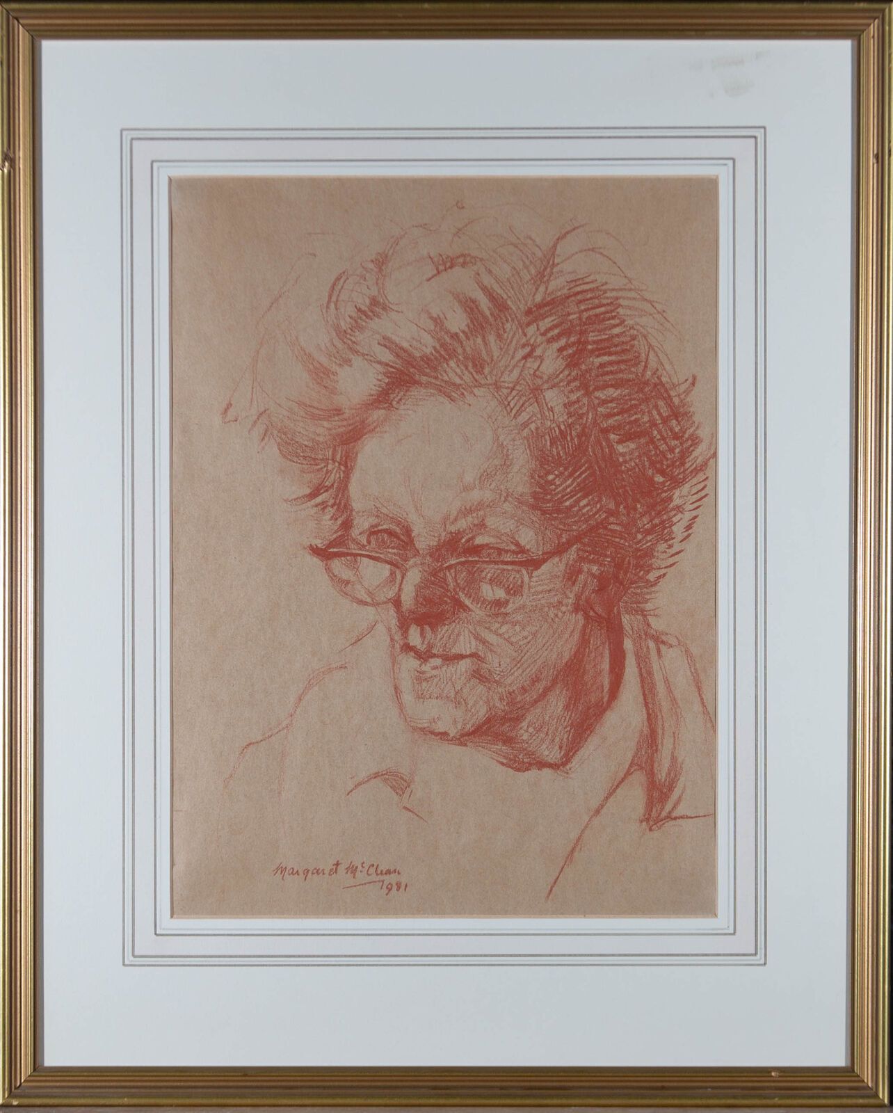 Margaret Mcclean   1881 Sanguine, Study Of A Head