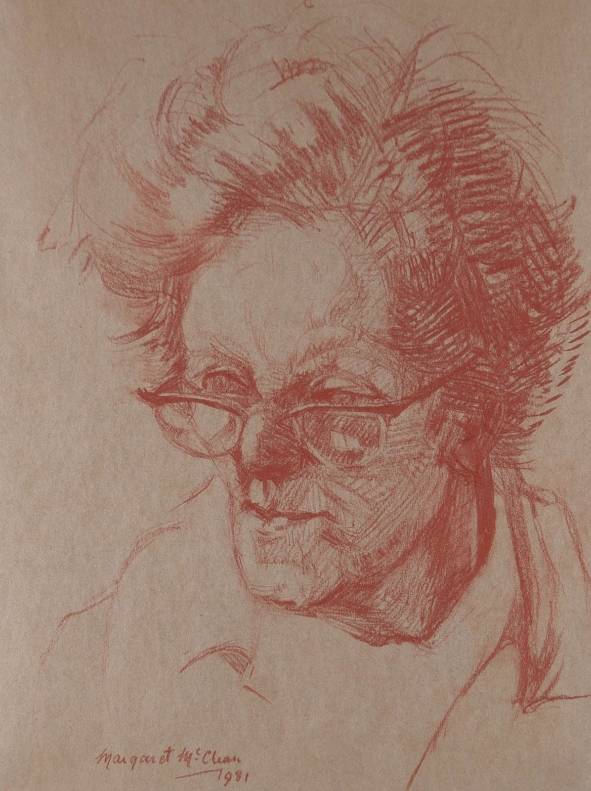 Margaret Mcclean   1881 Sanguine, Study Of A Head photo furniture