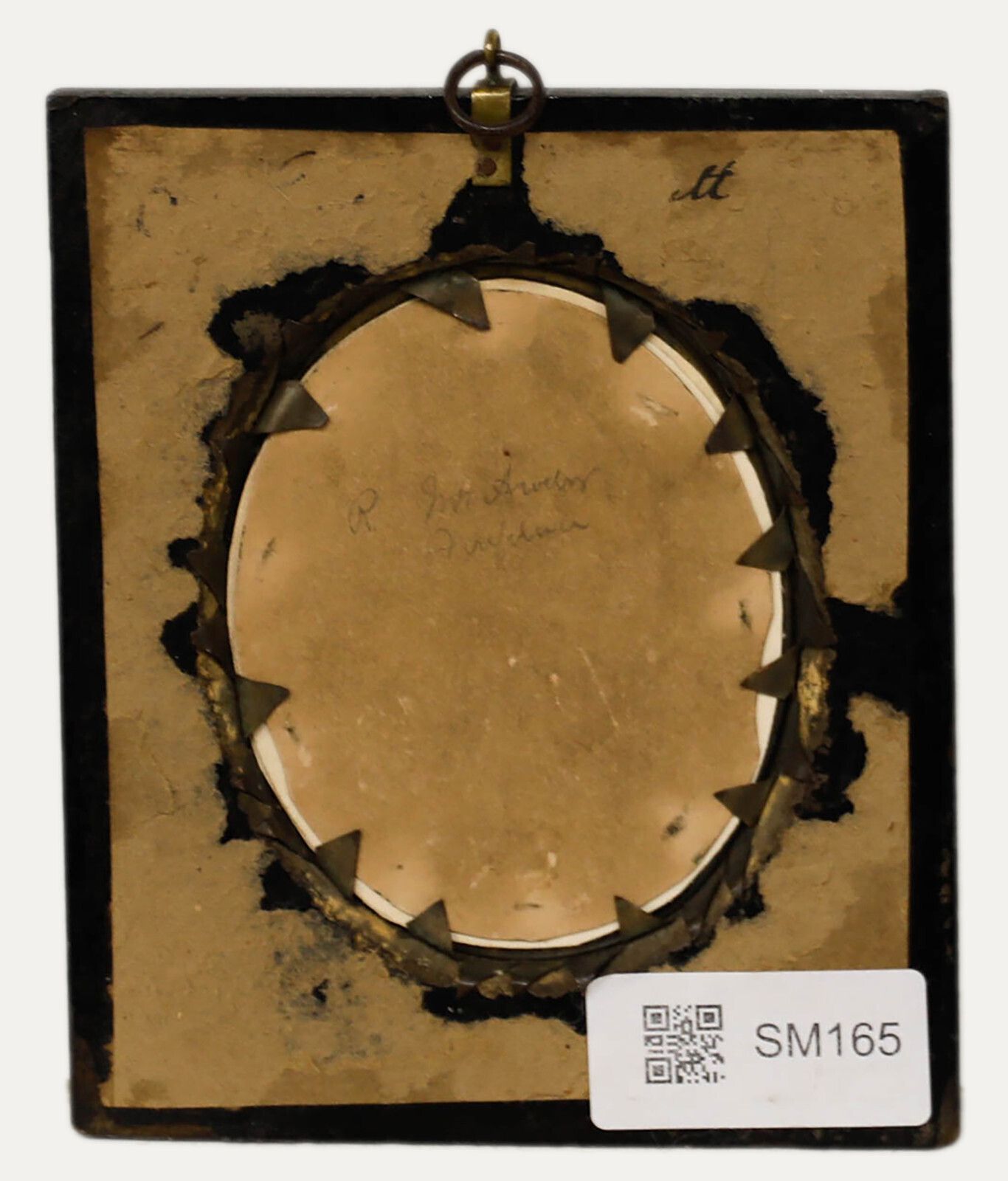 Miniature 19th Century Watercolour   Lady With A Lace Bonnet photo for sale