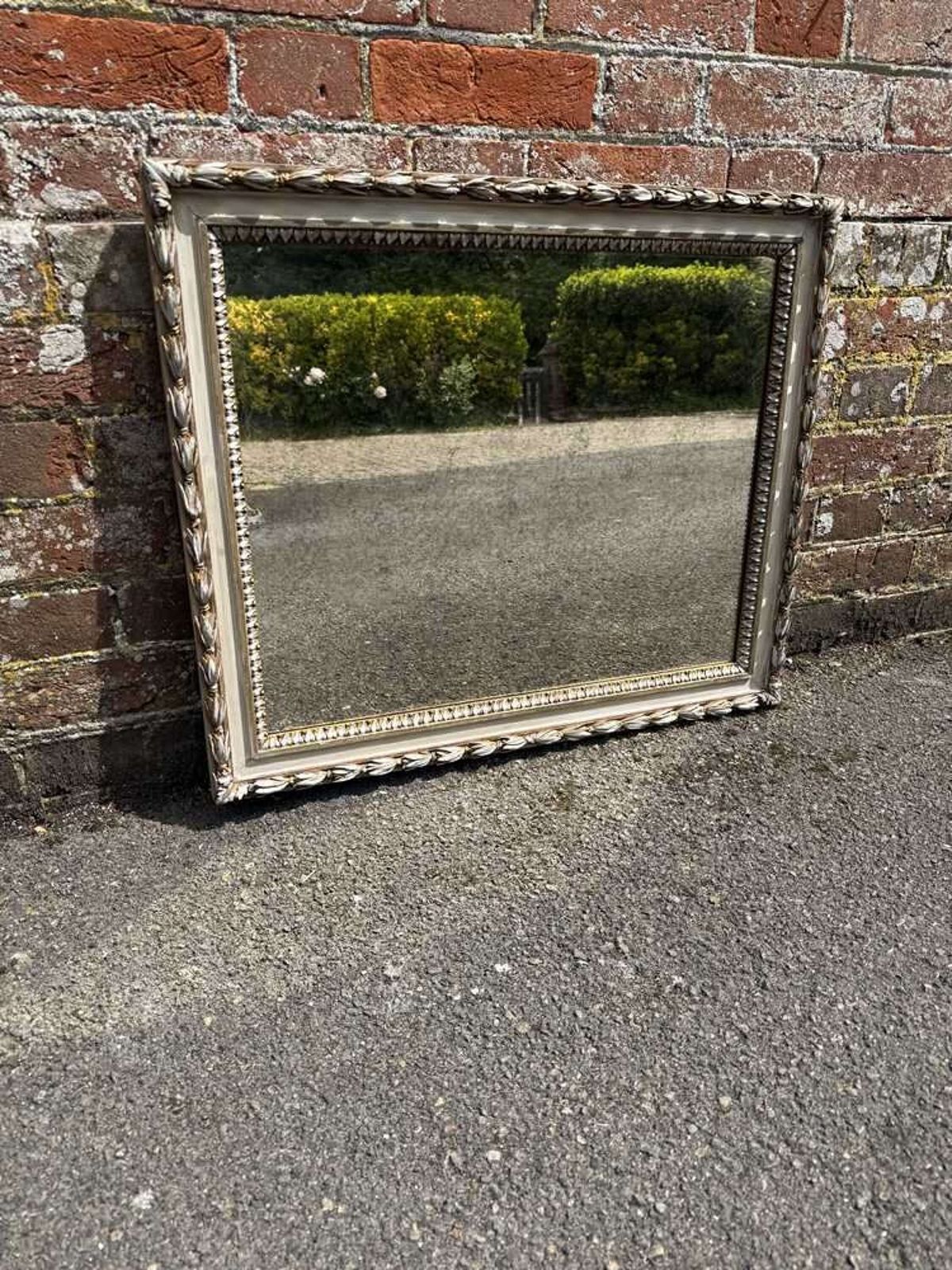 A Fabulous Early 20th C French Painted Highly Useful Mirror. photo 495.0