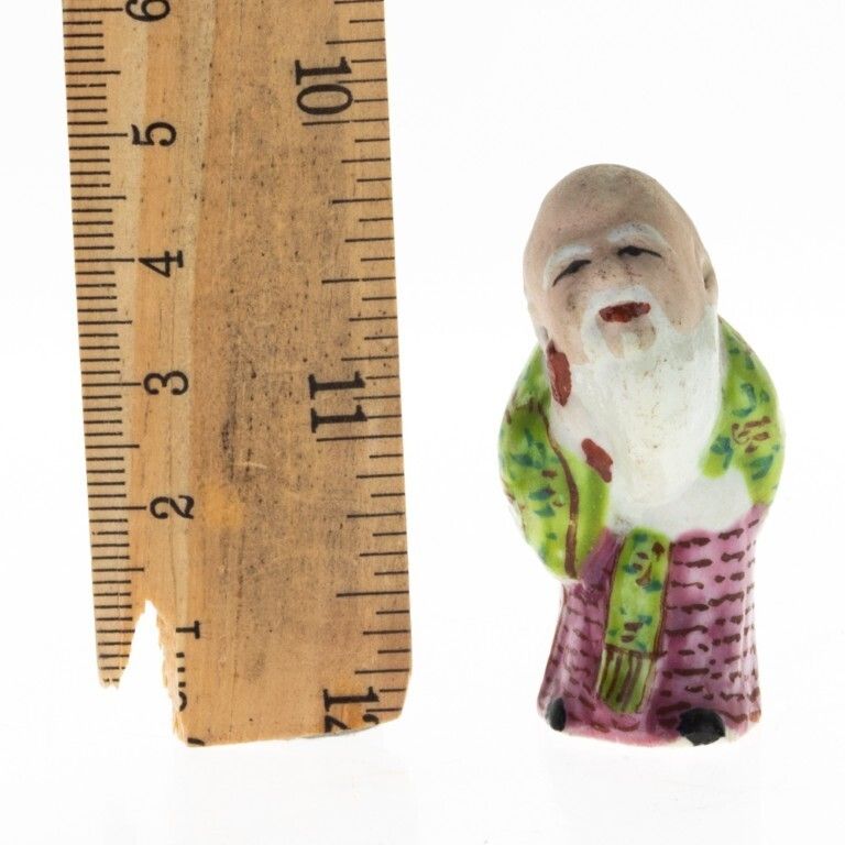 Antique Chinese Famille Rose Hand Painted Immortal Figure photo Home Decor