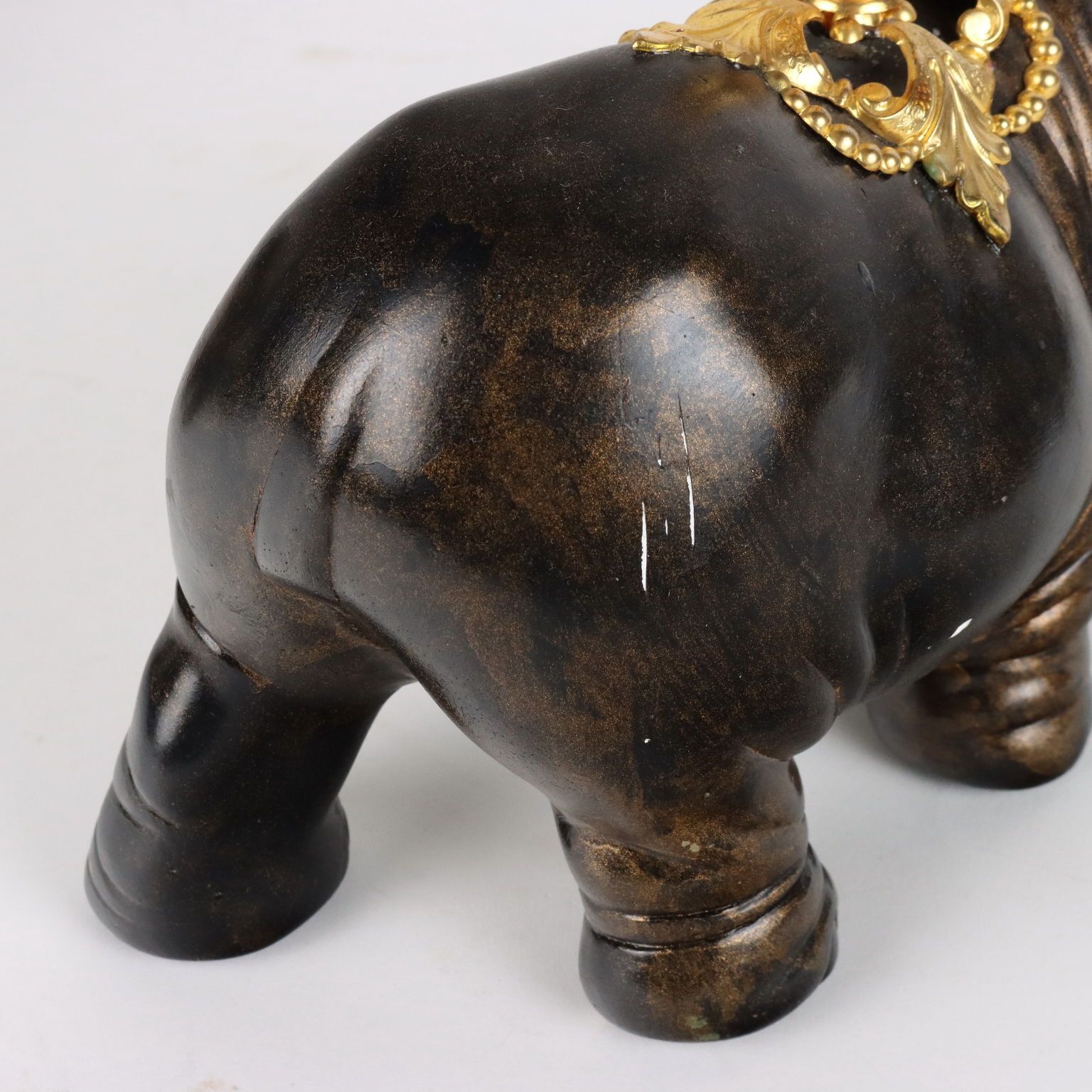 photo furniture Pair Of Rhinoceroses Candle Holder J. Luc Maisiere '900 Plaster
