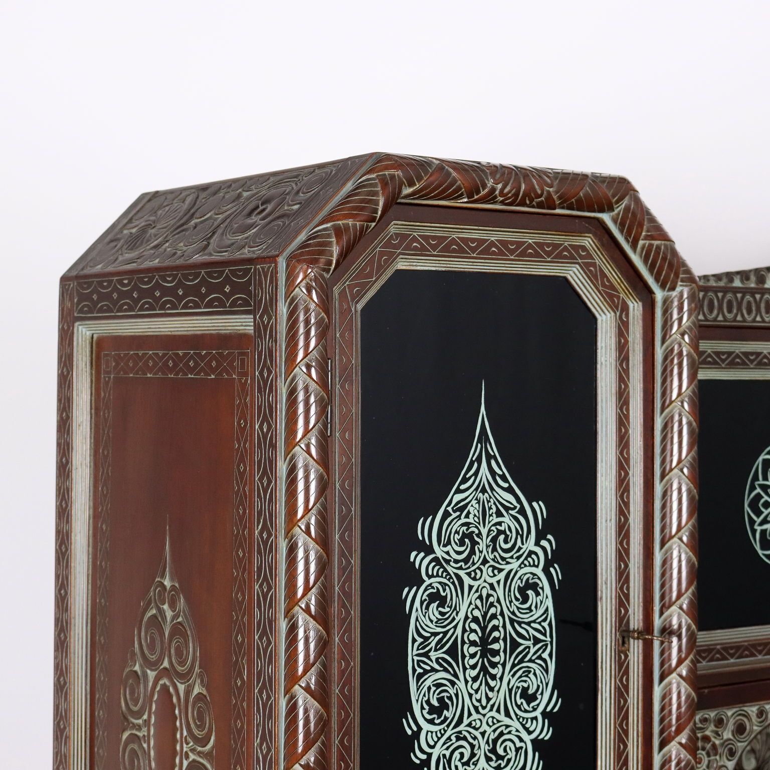 Antique Living Room Cabinet Ethnic Rino Galbiati XX Century photo Furniture