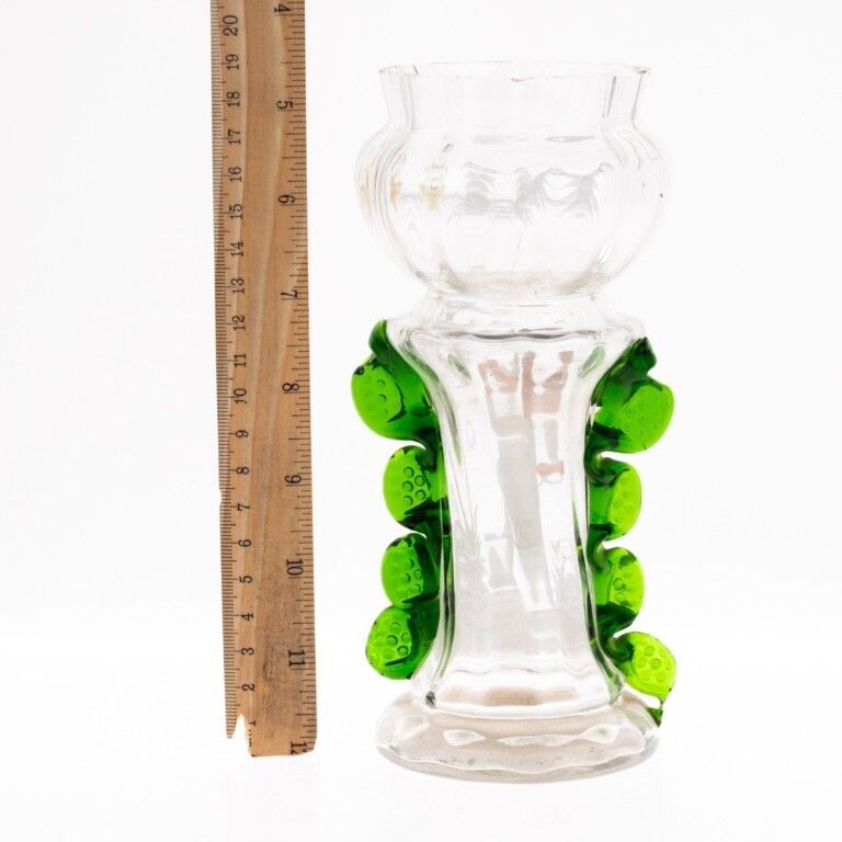 Antique Hand Blown Bohemian Glass Vase 19th Century photo Home Decor