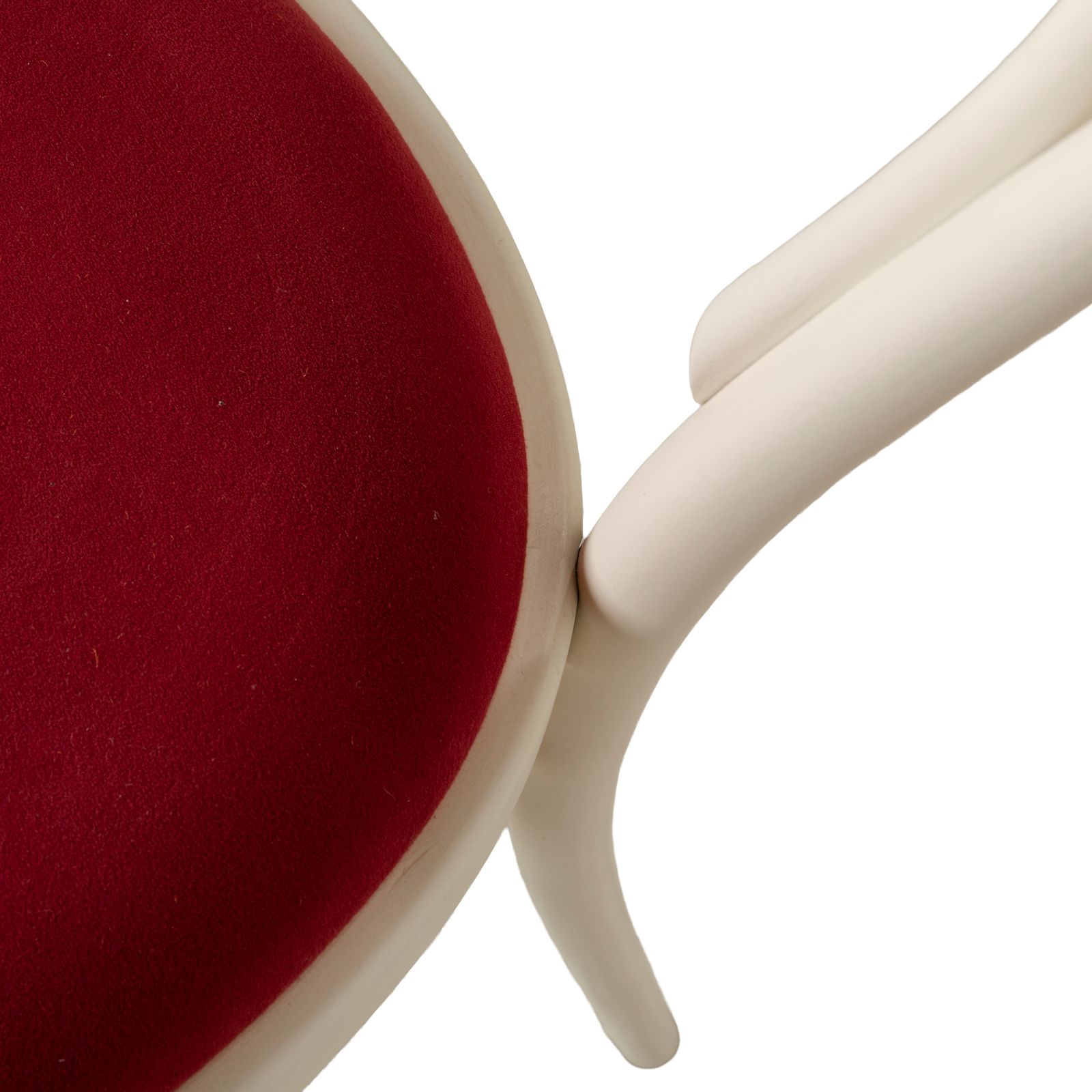 Set Of 8 Thonet 214 P Wood Red White Dining Chairs photo Furniture